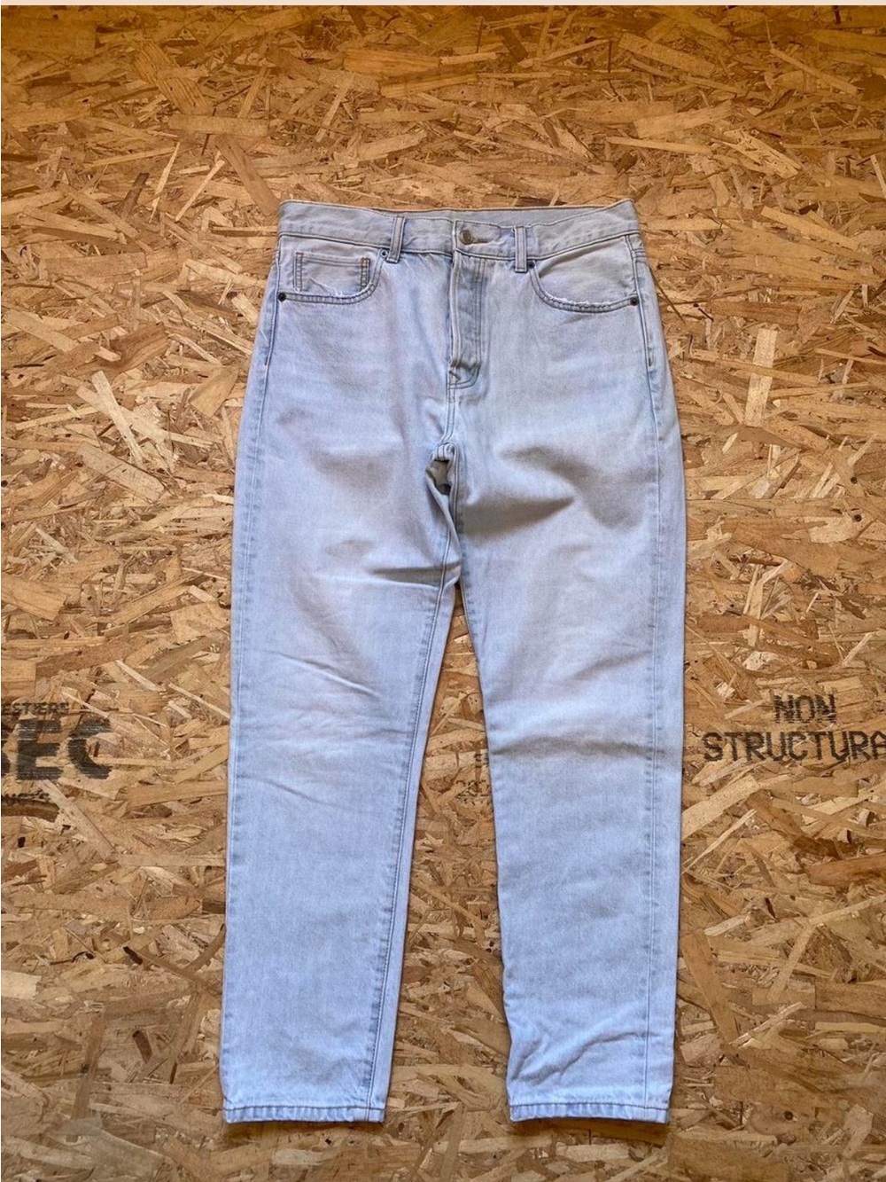 Zara Light Blue Slim Straight Denim Jeans